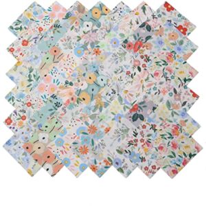 Nodsaw Floral Charm Packs for Quilting 5 inch, Precut Cotton Quilting Fabric Bundle, 42-5" Charm Squares