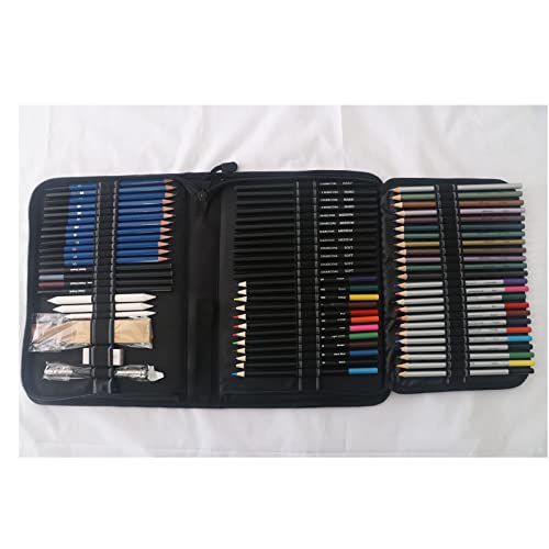 Pssopp Drawing Sketching Pencils Set 71Pcs Artist Colouring Pencils Sketching Set Art Supplies Art Kit for Artist Beginners Kids Adults