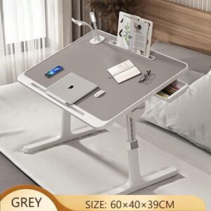 Adjustable Laptop Desk Tray for Bed, Foldable Lap Desks Bed Tables, with USB Charge Port Storage Drawer, Computer Lap Table for Eating Writing Painting Gaming