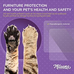 Miloona Anti Cat Scratch Furniture Protector 4 Sheets- Couch Covers for Cats- Cat Scratch Deterrent for Furniture- Couch Scratch Protector from Cats- Anti Scratch Furniture Protector