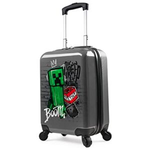 minecraft carry on suitcase for kids creeper cabin bag with wheels luggage bag for boys carry on travel bag with wheels and handle small suitcase with wheels