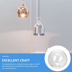 Glass Globe Lamp Shade Clear Ball Lampshade Cover Wall Sconces Chandelier Fixture Replacement Globes for Pendant Light Wall lamp