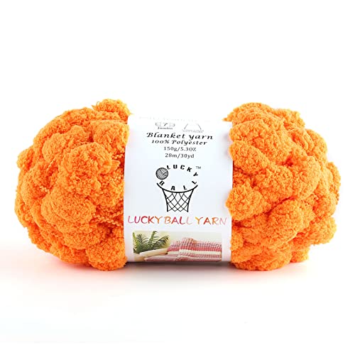 1PCS Yarn for Crocheting,Soft Yarn for Crocheting,Crochet Yarn,Yarn for Knitting Blankets/Floor MATS/Sofa Cushions/Scarves/Pet Nests(Orange)