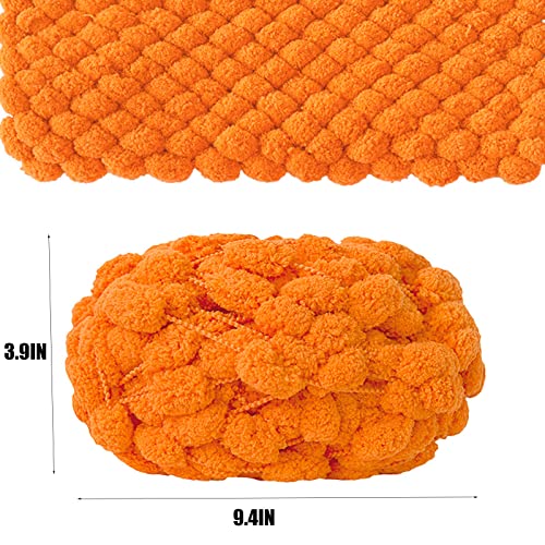 1PCS Yarn for Crocheting,Soft Yarn for Crocheting,Crochet Yarn,Yarn for Knitting Blankets/Floor MATS/Sofa Cushions/Scarves/Pet Nests(Orange)