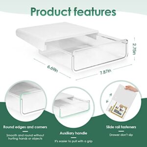 The drawers under the table are easy to organize, transparent plastic pencil drawer under the table, hidden drawer, transparent pencil drawer (Standard)