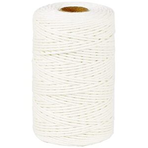perkhomy cotton butchers twine string 500 feet 2mm twine for cooking food safe crafts bakers kitchen butcher meat turkey sausage roasting gift wrapping gardening crocheting knitting