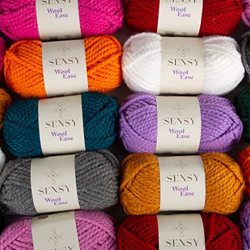 Sensy Wool Ease Yarn, 3.5 oz, 66 Yards, Gauge 6 Super Bulky (Lilac)