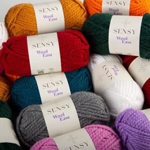 Sensy Wool Ease Yarn, 3.5 oz, 66 Yards, Gauge 6 Super Bulky (Lilac)