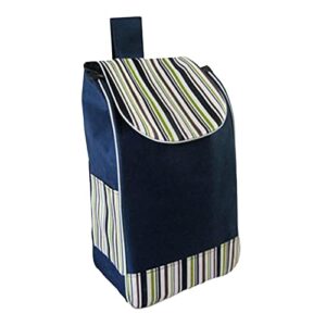 TOOYFUL Portable Shopping Bag Backup Trolley Shopping Spare Bag Replacement Bag Foldable Oxford Cloth Waterproof Large for Shopping Cart, Blue