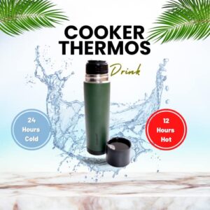 COOKER Thermos Bottle with mug 25 Oz, Coffee Thermos for Hot Drinks, Double Insulated Bottles, Sports Hot Thermos for Coffee,Water Bottle for Baby, Thermal Bottles, Hot Water Thermos
