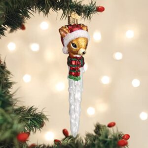 Old World Christmas Reindeer Icicle Glass Blown Ornament for Christmas Tree