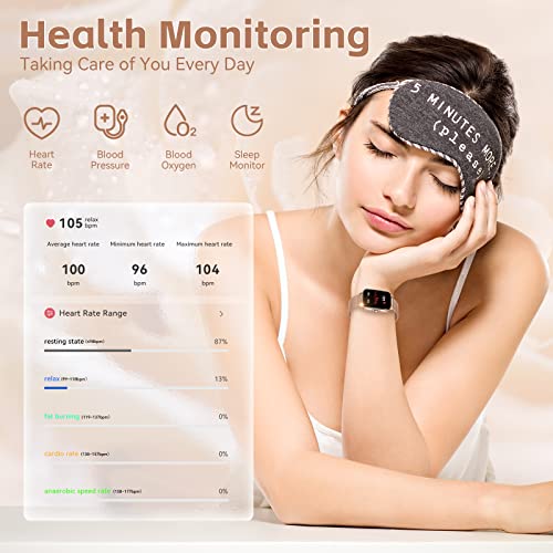 Smart Watches for Men and Women with Heart Rate Blood Pressure Sleep Monitor Activity Tracker Watch Compatible with iPhone Samsung Android Phone