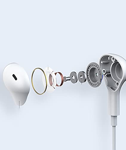 Earbuds Wired with Mic 3.5mm Jack Headphones Earphones for Galaxy S10 Plus, A14 5G, A13 5G, A42 5G, A52 5G, A51 A71 A03S A20S TCL 30 XL SE 20 Pro 5G, Moto One 5G Ace G Pure Pixel 5a 4a (White, 3.5mm)