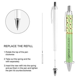 Personalized Custom Green Fruit Avocado Pens with Stylus Tip, Customized Engraving Ballpoint Pens with Name Massage Text Logo, Gift Ideas for School Office Business Birthday Graduation Anniversaries C