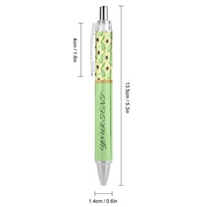 Personalized Custom Green Fruit Avocado Pens with Stylus Tip, Customized Engraving Ballpoint Pens with Name Massage Text Logo, Gift Ideas for School Office Business Birthday Graduation Anniversaries C