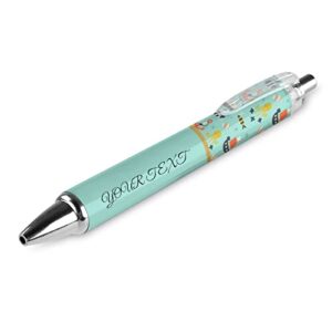 personalized custom cute anchor octopus fish pens with stylus tip, customized engraving ballpoint pens with name massage text logo, gift ideas for school office business birthday graduation anniversar