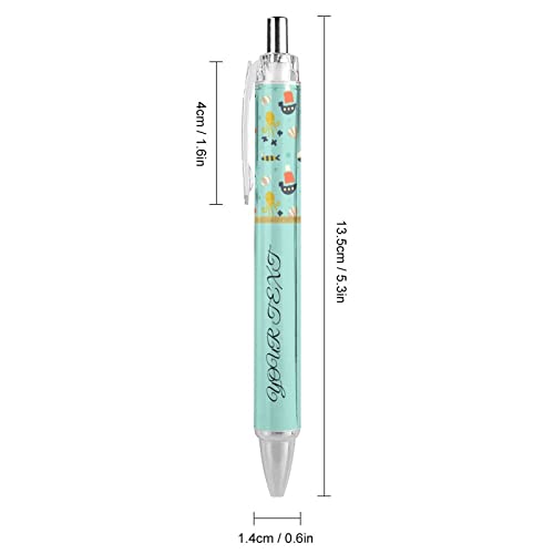 Personalized Custom Cute Anchor Octopus Fish Pens with Stylus Tip, Customized Engraving Ballpoint Pens with Name Massage Text Logo, Gift Ideas for School Office Business Birthday Graduation Anniversar