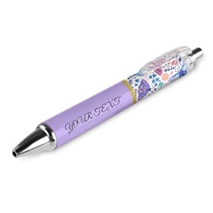 personalized custom purple butterfly flower pens with stylus tip, customized engraving ballpoint pens with name massage text logo, gift ideas for school office business birthday graduation anniversari