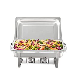 VEVOR Chafing Dish Buffet Set, 2 Packs, Silver