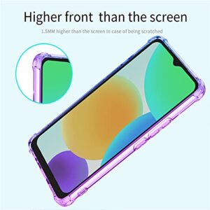 KOARWVC Case for Infinix Smart 6 Case,Smart 6 HD X6511 Case, Crystal Clear Case Gradient Slim Anti Scratch TPU Shockproof Protective Phone Cases Cover for Infinix Smart 6 (Purple/Blue)