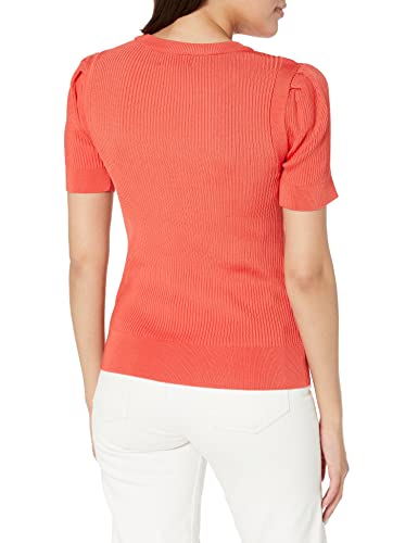 Karl Lagerfeld Paris Women's Sport Color Sweater, Calypso Coral