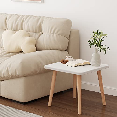 Fixwal Side Tables, Small Table, White, End Table, Measuring 15.75" L x 11.8" W x 16.5" H, Simple Coffee Table, Accent Table, No-Tool Assembly
