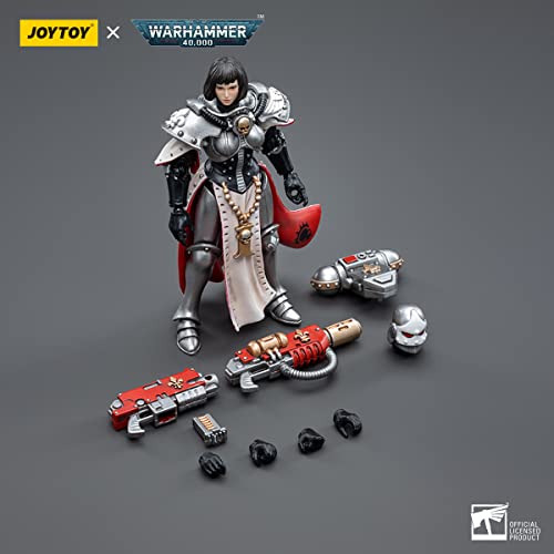 JoyToy 1/18 Warhammer 40,000 Action Figure Adepta Sororitas Battle Sisters Order of The Argent Shroud Irmengard Model