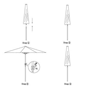 KAHOO Outdoor Patio Umbrella, 9FT Large Size Table Umbrella with Crank Handle & Sturdy Ribs, Summer Market Umbrella for Garden, Pool, Beach, and Lawn, Green