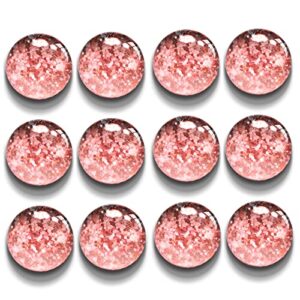 glitter pink glass refrigerator magnets for white board/locker/fridge/cabinet/dishwasher home decorations,round small magnets