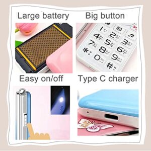 N509 Portable Flip Phone for Seniors, 2.4in Screen 2G Unlocked Flip Phone, Dual SIM Card, SOS Function, Music and Video Player, Pocketsize Flip Phone 6800mAh Battery (US Plug)