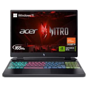 Acer Nitro 16 Gaming Laptop | AMD Ryzen 9 7940HS Octa-Core CPU | NVIDIA GeForce RTX 4070 Laptop GPU | 16" WQXGA 165Hz IPS Display | 16GB DDR5 | 1TB Gen 4 SSD | Wi-Fi 6E | RGB Backlit KB | AN16-41-R5KC