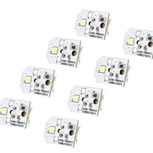 Follde WR55X11132 WR55X25754 Refrigerator LED Light Board, Compatible for GE Refrigerator LED Light Bulb, for GE Refrigerator LED Light Module Replace WR55X30602 WR55X26486 PS4704284 (Set of 8)