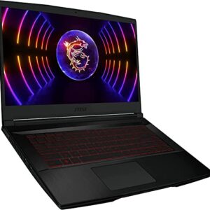 MSI GF63 Thin Gaming Laptop, 15.6" FHD IPS 144Hz, 12th Gen Intel 10-Core i7-12650H, Geforce RTX 4050, 64GB DDR4, 2TB PCIe SSD+2TB HDD, Backlit, RJ45, USB-C, WiFi 6, Win 11, Free HDMI 2.1 Cable