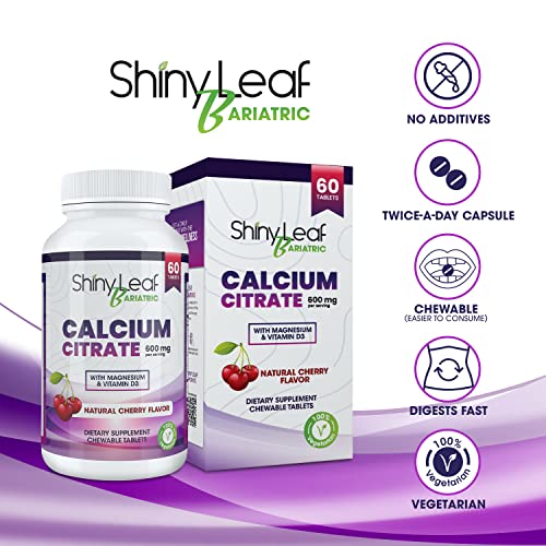 Bariatric Multivitamin with Iron Once-a-Day and Cherry Chewable Calcium Citrate for Post Bariatric Surgery Including Gastric Bypass and Sleeve (3 Months)