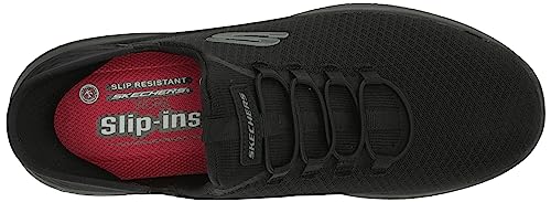 Skechers Men's Hands Free Slip-Ins Summits SR Colsin Food Service Shoe, BBK, 9