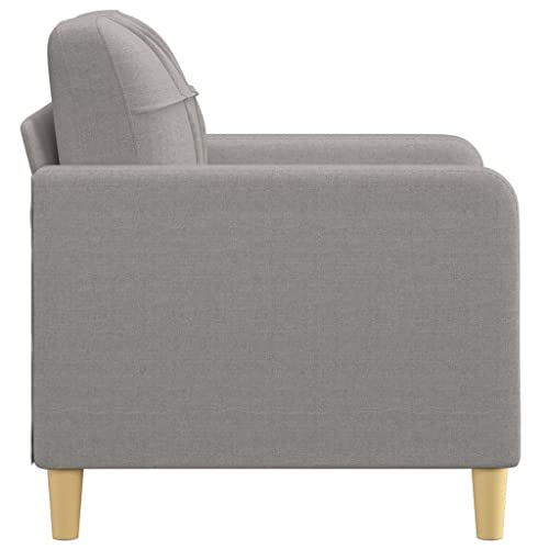 Youuihom Sofa Chair Light Gray 23.6" Fabric Living Room Sofa with armrests with seat Cushion Single Sofa Living Room Furniture Suitable for Living Room, Bedroom, Apartment