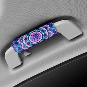 Belidome Purple Mandala Luggage Handle Wraps for Suitcase, Boho Luggage Tag identifiers Suitcases Grip, Backpack Bag Cushion Travel Accessories 2 Piece