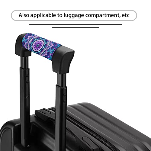 Belidome Purple Mandala Luggage Handle Wraps for Suitcase, Boho Luggage Tag identifiers Suitcases Grip, Backpack Bag Cushion Travel Accessories 2 Piece