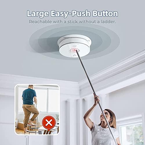 Combination Smoke and Carbon Monoxide Detector Alarm, Beeps Warning Smoke and CO Alarms for Basements Travel Home Office House Bedroom Living Room Car, Battery Operated,Comply with UL 217/2034, 1-Pack