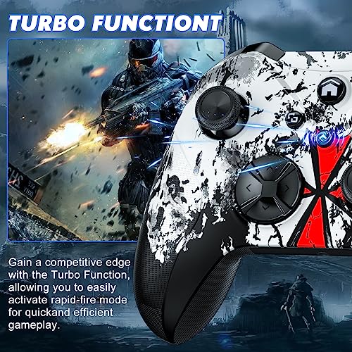 Wireless Controller Replacement for Xbox One Controller Compatible with Xbox One/Xbox One X/S/Xbox Series S/X,Steam,Android/iOS/PC , Built-in 6-Axis Motion Sensor, Audio Jack,Turbo,Macro Function