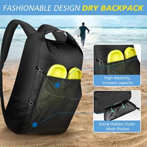 Fitespot Waterproof Dry Bag 20L,Floating Dry Backpack Waterproof Bag for Kayaking, Lightweight Wet Dry Bags Roll Top Closure Marine Dry Sack Bag for Boating,Canoeing,Hiking,Camping, Swimming,Beach