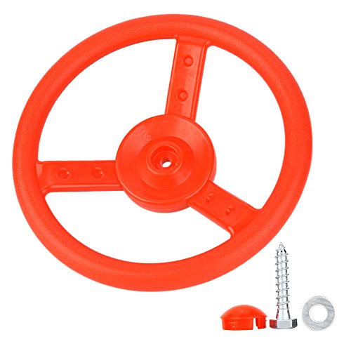 Vifemify Plastic Outdoor Playground Small Steering Wheel Toy Swing Set Accessories Kids Games Carnival Games Parts Sports(red)