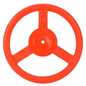 Vifemify Plastic Outdoor Playground Small Steering Wheel Toy Swing Set Accessories Kids Games Carnival Games Parts Sports(red)