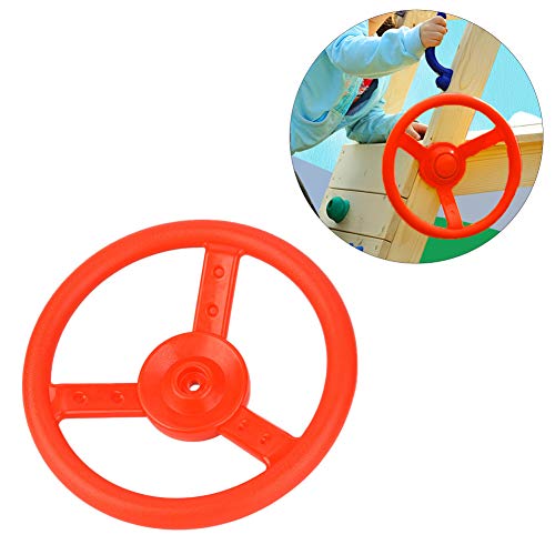 Vifemify Plastic Outdoor Playground Small Steering Wheel Toy Swing Set Accessories Kids Games Carnival Games Parts Sports(red)