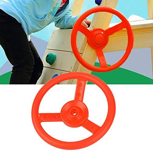 Vifemify Plastic Outdoor Playground Small Steering Wheel Toy Swing Set Accessories Kids Games Carnival Games Parts Sports(red)