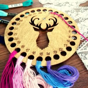 lonjew embroidery floss sorter, organizer with needle holder magnet, cross stitch threads organizer keeps (design15)