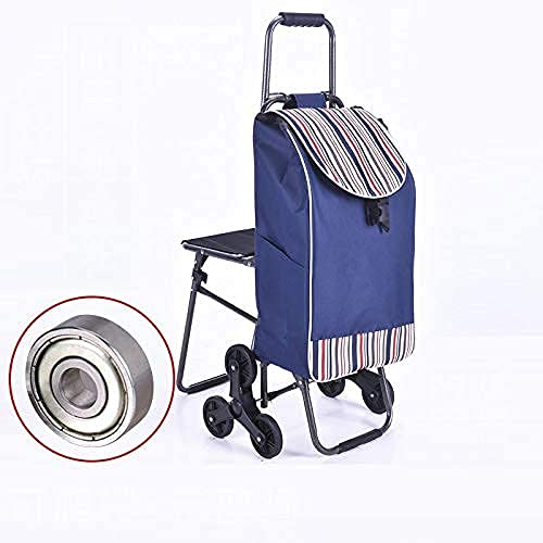 -Carts,Trolleys,Shopping Cart Home Climb Stairs Shopping Cart with Waterproof Bag Household Trolly with Seat Steel Frame Shopping Cart Pull Rod Cart Storage Bag Grocery Cart/a