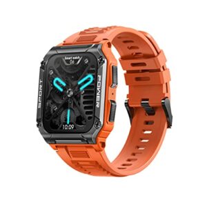 desong military smart watch,1.95" rugged smart watch(call receive/dial),ip68 waterproof activity trackers smartwatches,fitness heart rate sleep monitor sport smartwatch for android ios