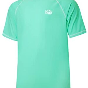 Willit Men's Rashguard Swim Shirts UPF 50+ Sun Protection Shirts Short Sleeve SPF Quick Dry Beach Shirt Light Green L