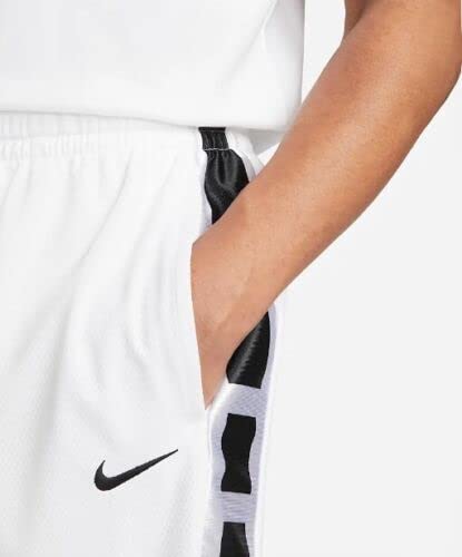 Nike Mens Dri-FIT Elite Basketball Shorts L White/Black